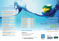 22nd IAHR International Symposium on Ice