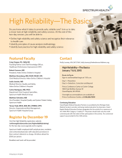 High Reliability—The Basics - Grand Rapids Medical Education