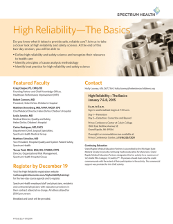 High Reliability&mdash;The Basics - Grand Rapids Medical Education