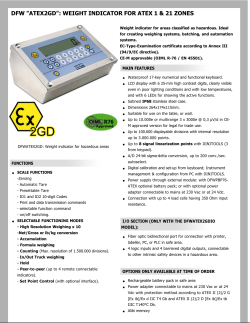 DFW "ATEX2GD": WEIGHT INDICATOR FOR ATEX