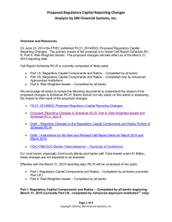Proposed Regulatory Capital Reporting Changes - E