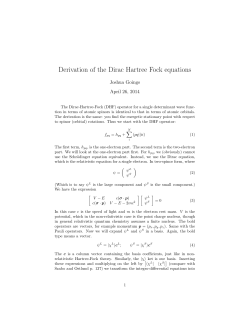 Derivation of the Dirac Hartree Fock equations