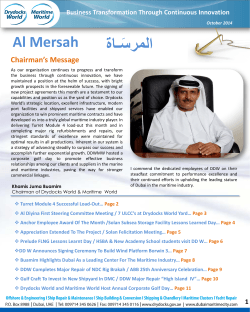 October 2014 - The Dubai Council for Marine and Maritime Industries