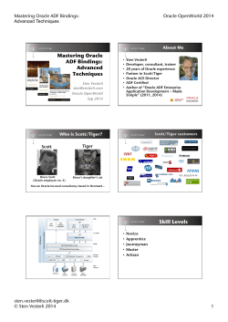 Vesterli Mastering Oracle ADF Bindings Advanced Techniques