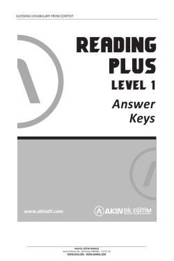 Answer Keys
