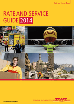 RATE AND SERVICE GUIDE 2014
