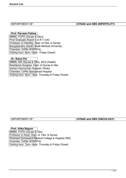 Doctors List - Care Specialized Hospital