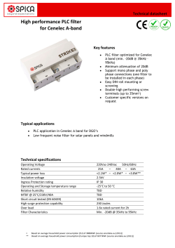 High performance PLC filter for Cenelec A-band