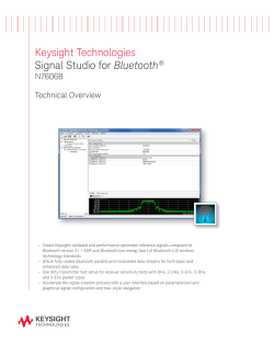 Keysight Technologies Signal Studio for Bluetooth®