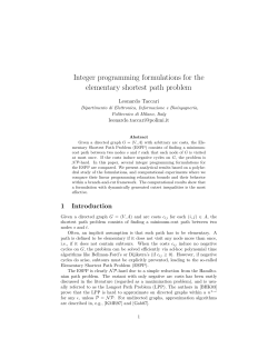 Integer programming formulations for the elementary shortest path