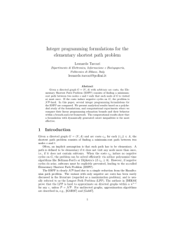 Integer programming formulations for the elementary shortest path