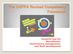 The UNFPA Revised Competency Framework