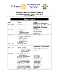 Programme - Rotary D9212 District
