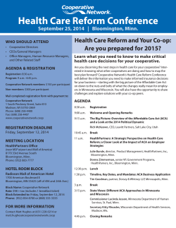 2014 Health Care Conference - Dee.indd