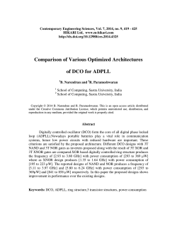 Comparison of Various Optimized Architectures of DCO for