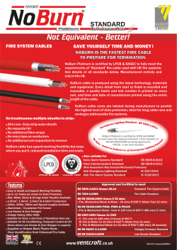 NoBurn Fire Performance Cable STANDARD