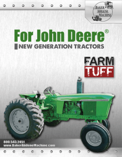 John Deere&reg;&mdash;Tractor - Baker Abilene Machine