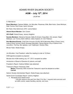2014 AGM minutes - Adams River Salmon Society