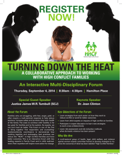 TURNING DOWN THE HEAT A COLLABORATIVE APPROACH TO