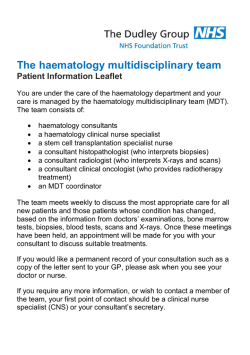 MDT leaflet template - The Dudley Group NHS Foundation Trust