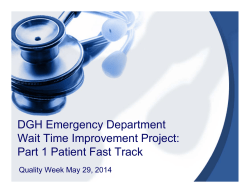 Gold - Patient Flow Initiative DGH ED Part 1