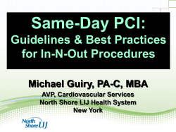 Same-Day PCI: - UC Davis Health System