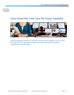 Smart Net Total Care File Import Capability