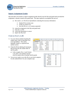 Import Assignment Grades