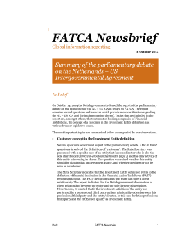 FATCA Newsbrief