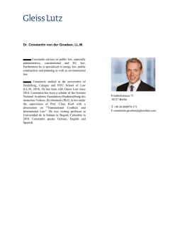 Dr. Constantin von der Groeben, LL.M.