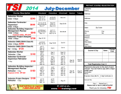 July - December 2014 Schedule (PDF) - TSI