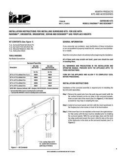 Instruction Sheet - Superior Fireplaces