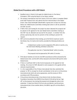 Global Grant Procedures with a DDF Match