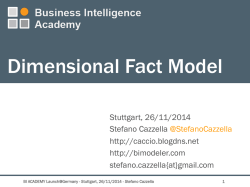 Dimensional Fact Model