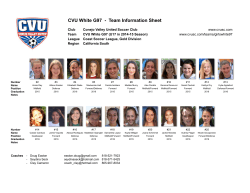 CVU White G97 - Team Information Sheet