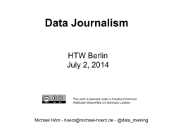 Data Journalism