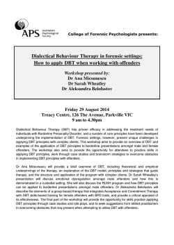 How to apply DBT when working with offenders