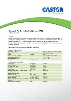 Castor oil Ph. Eur. 7.0 refined (former DAB)