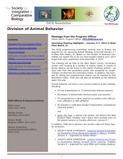 Animal Behavior (DAB) - Society for Integrative and Comparative