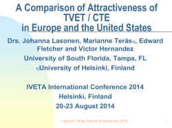 A Comparison of Attractiveness of TVET / CTE in Europe and the