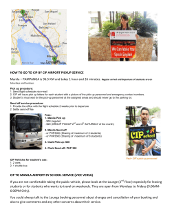 HOW TO GO TO CIP BY CIP AIRPORT PICKUP SERVICE Manila