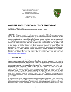 COMPUTER AIDED STABILITY ANALYSIS OF GRAVITY DAMS