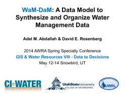 WaM-DaM: A Data Model to Synthesize and Organize Water