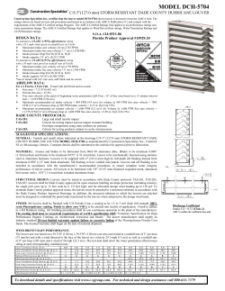 MODEL DCH-5704 - Construction Specialties, Inc.