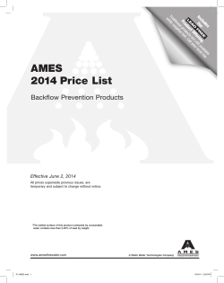 AMES 2014 Price List - Watts Water Technologies