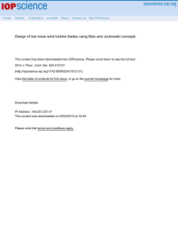 Design of low noise wind turbine blades using Betz and Joukowski