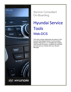 Hyundai Service Tools: Web-DCS