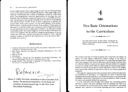 Eisner, E. (1985). Five basic orientations to the curriculum. In E.