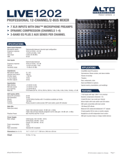 PROFESSIONAL 12-CHANNEL/2-BUS MIXER