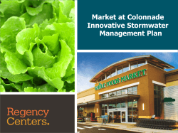 Market at Colonnade Innovative Stormwater Management Plan